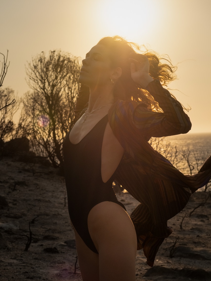 Fashion model backlit by sunlight photograph by marc rogoff