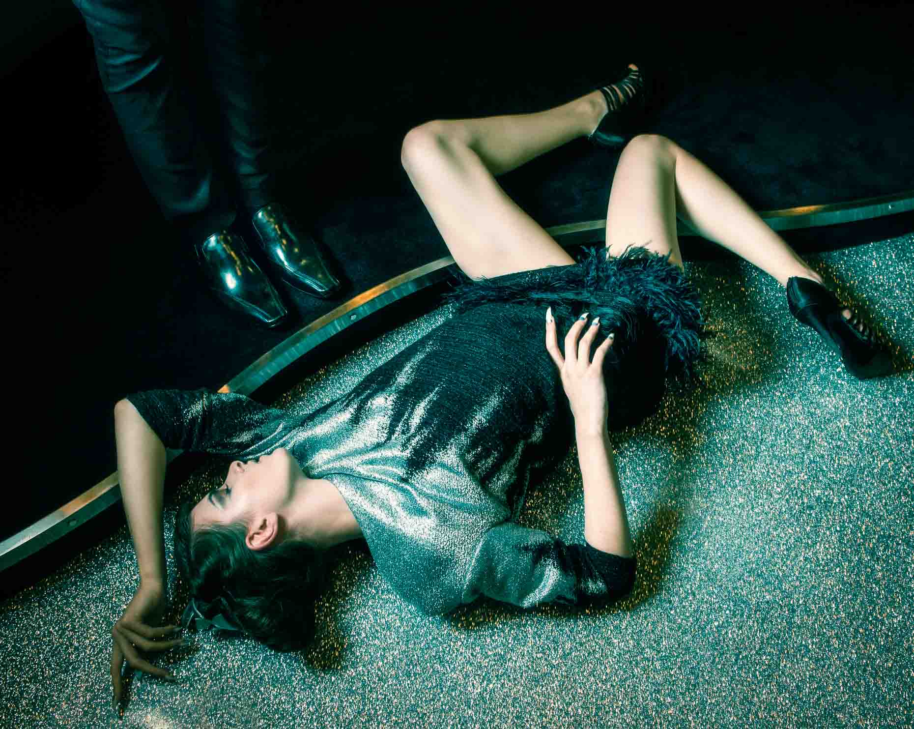 fashion model lying down photograph by marc rogoff